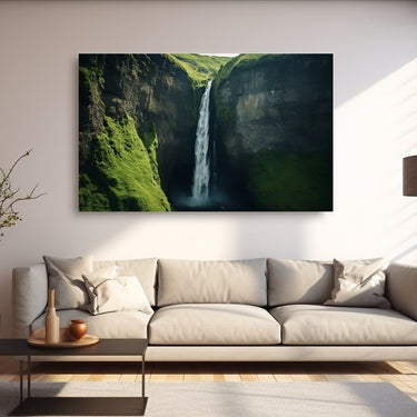 Waterfall Scenery Painting